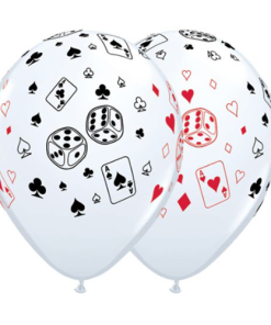 Cards & Dice Printed Latex Balloons