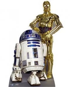 Star Wars Party The Droids R2D2 C3PO Cardboard Cutout - 166cm