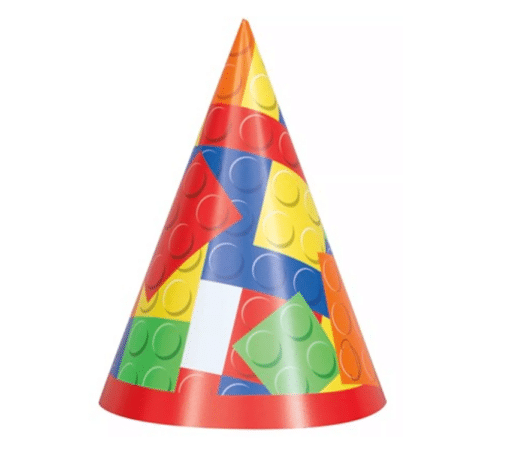 Building Blocks Party Cone Hats