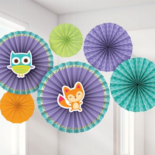 Woodland Baby Party Paper Fan Decoration