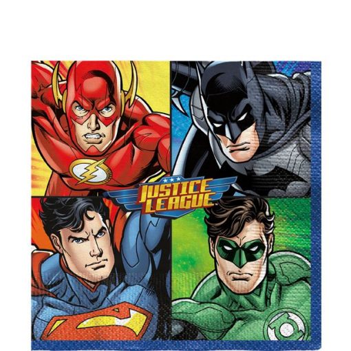 Superheroes Justice League Party Paper Napkins