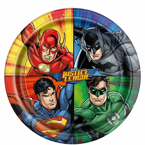 Justice League Paper Plates - 23cm