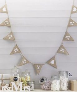 A Vintage Affair Wedding Hessian "Candy Buffet" Bunting