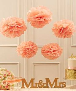 Wedding Pastel Perfection Pink Pom Pom Decorations