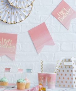 Pick & Mix Party Happy Birthday Ombre Flag Bunting