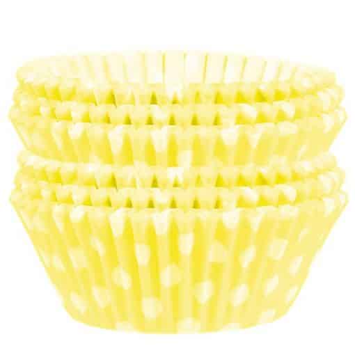 Yellow Spot Cupcake Cases