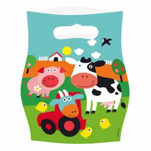 Farm Fun Party Plastic Loot Bags