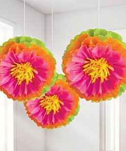 Hibiscus Pom Pom Party Decorations