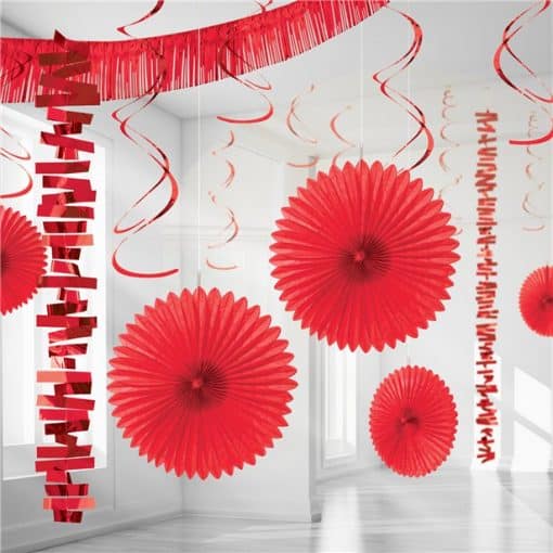 Red Paper & Foil Room Decorating Kit