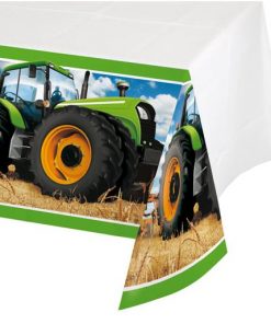 Tractor Time Party Plastic Tablecover