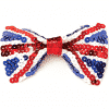 Union Jack Sequin Bow Tie