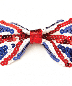 Union Jack Sequin Bow Tie