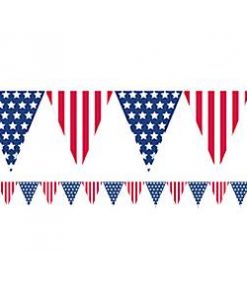 USA American Flag Plastic Bunting