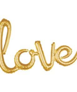 Gold Love Phrase Balloon