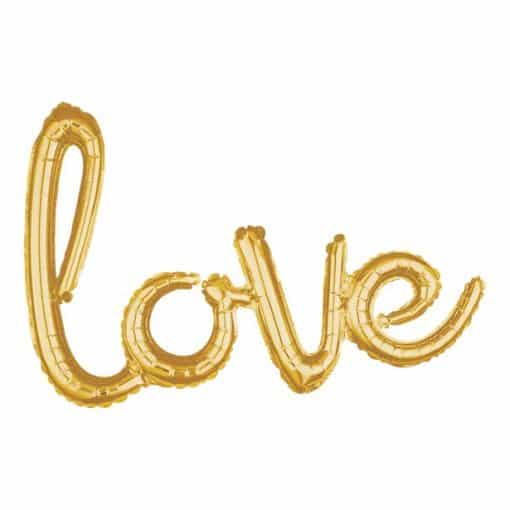 Gold Love Phrase Balloon