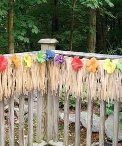 Luau Fence Hawaiian Fringe Decoration - Garden Decorations