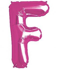 Magenta Pink Letter F Foil Balloon