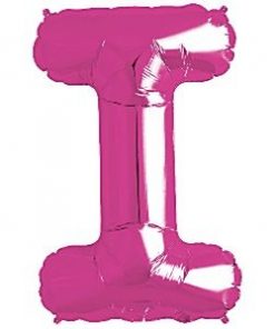 Magenta Pink Letter I Foil Balloon