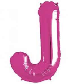 Magenta Pink Letter J Foil Balloon