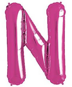 Magenta Pink Letter N Foil Balloon