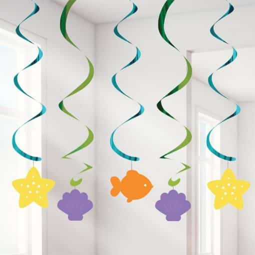 Mermaid Friends Party Hanging Cutout Decorations