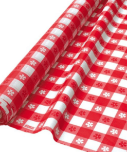 Red Gingham Plastic Banqueting Roll