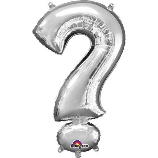 Silver Letter Question Mark Foil Balloon