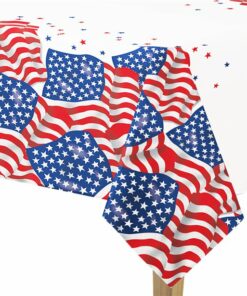 USA Flag Plastic Tablecover