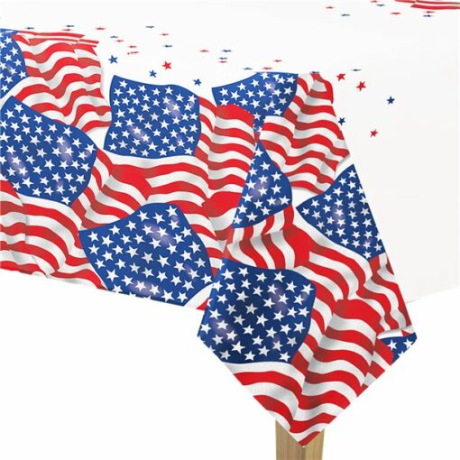 USA Flag Plastic Tablecover