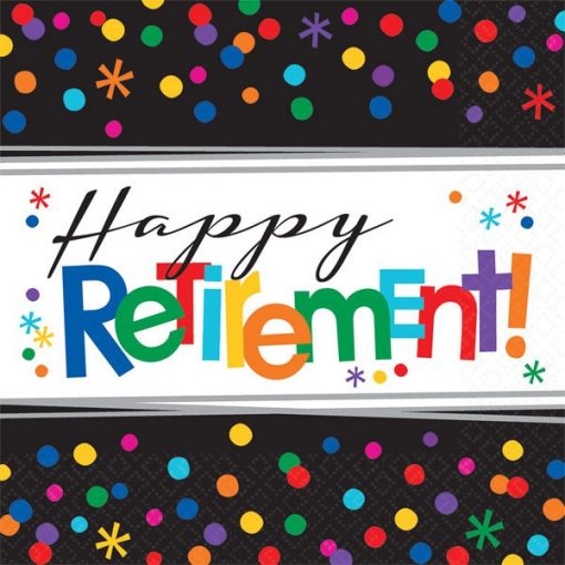 Retirement Officially Retired Party Paper Napkins