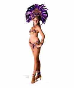 Brazilian Lady Purple Peacock Lady Cardboard Cutout Out