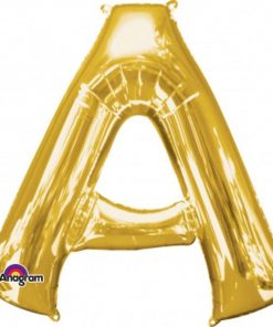 Gold Letter A - 16" Foil Balloon