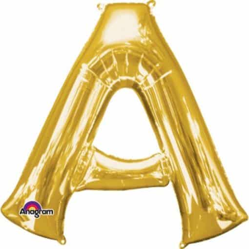 Gold Letter A - 16" Foil Balloon