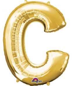 Gold Letter C - 16" Foil Balloon