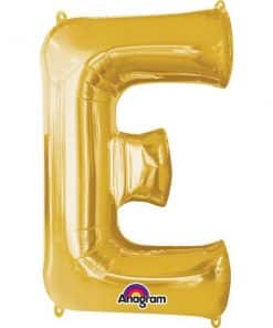 Gold Letter E - 16" Foil Balloon