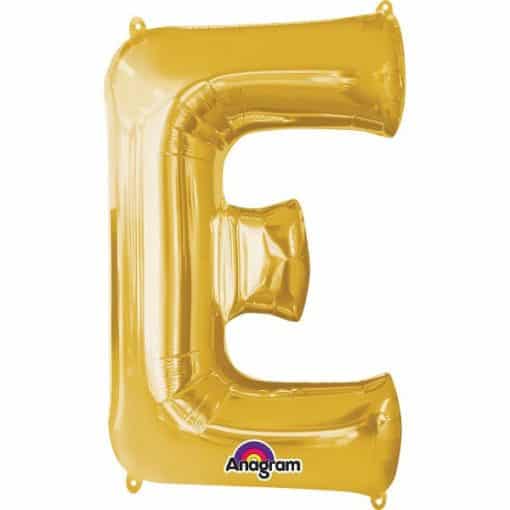 Gold Letter E - 16" Foil Balloon