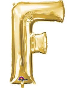 Gold Letter F - 16" Foil Balloon