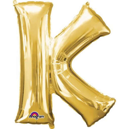 Gold Letter K - 16" Foil Balloon