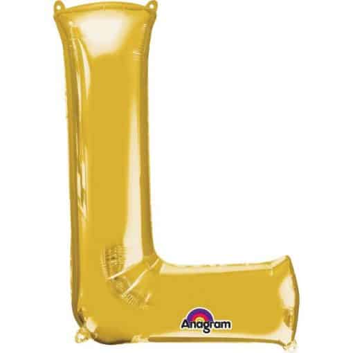 Gold Letter L - 16" Foil Balloon