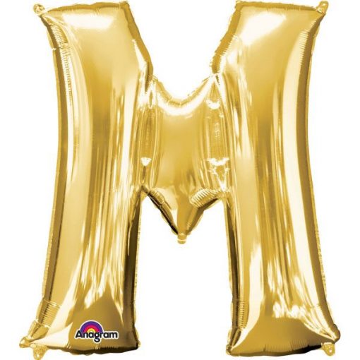 Gold Letter M - 16" Foil Balloon