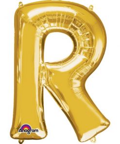 Gold Letter R - 16" Foil Balloon