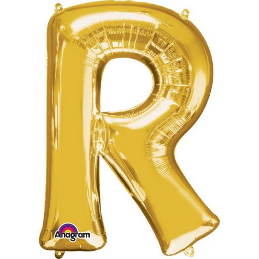 Gold Letter R - 16" Foil Balloon