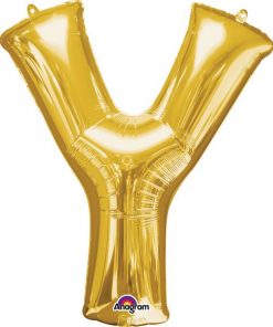 Gold Letter Y - 16" Foil Balloon