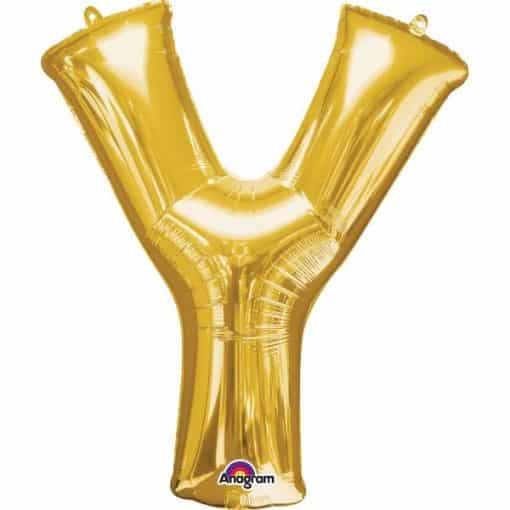 Gold Letter Y - 16" Foil Balloon