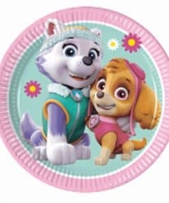 Paw Patrol Pink Party Paper Dessert Plates