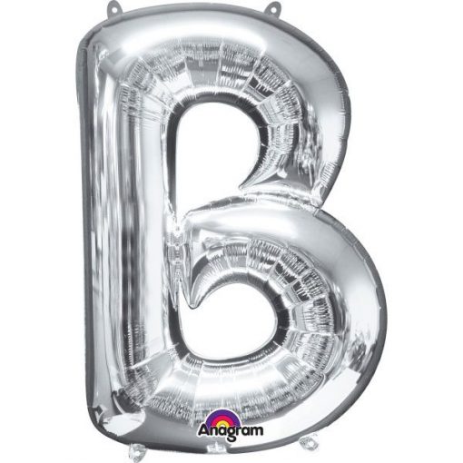 Silver Letter B - 16" Foil Balloon