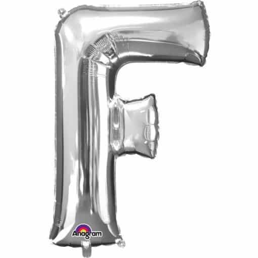 Silver Letter F - 16" Foil Balloon