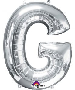 Silver Letter G - 16" Foil Balloon