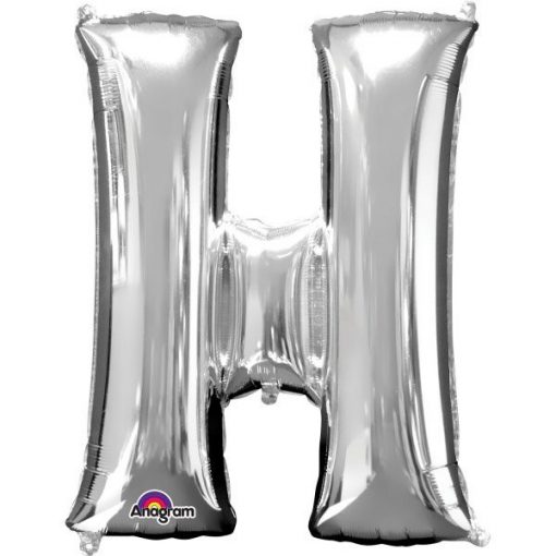 Silver Letter H - 16" Foil Balloon