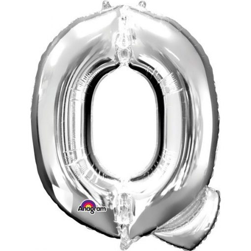 Silver Letter Q - 16" Foil Balloon